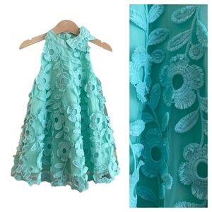 Janie and Jack Aqua Floral Dress